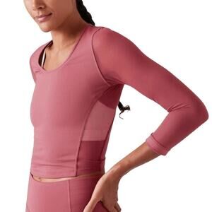 Athleta Pacer Mesh Top Berry Rose Women's Size Small New With Tags Condition